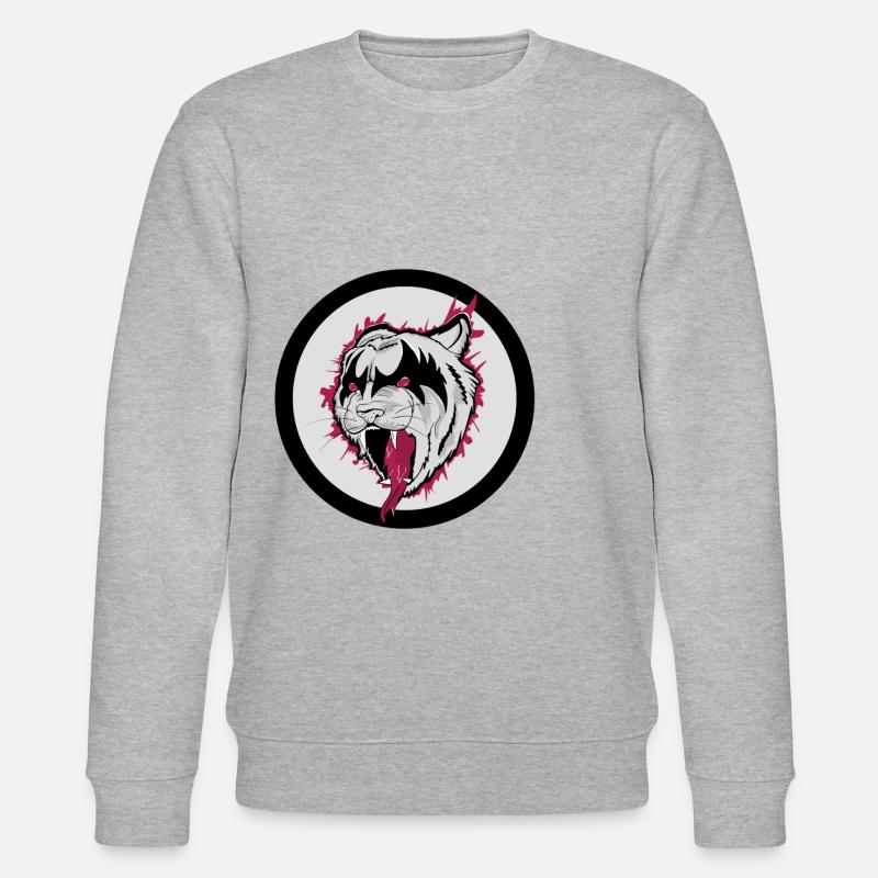 Tiger - Stanley/Stella Unisex Bio-Sweatshirt CHANGER  - Grau meliert