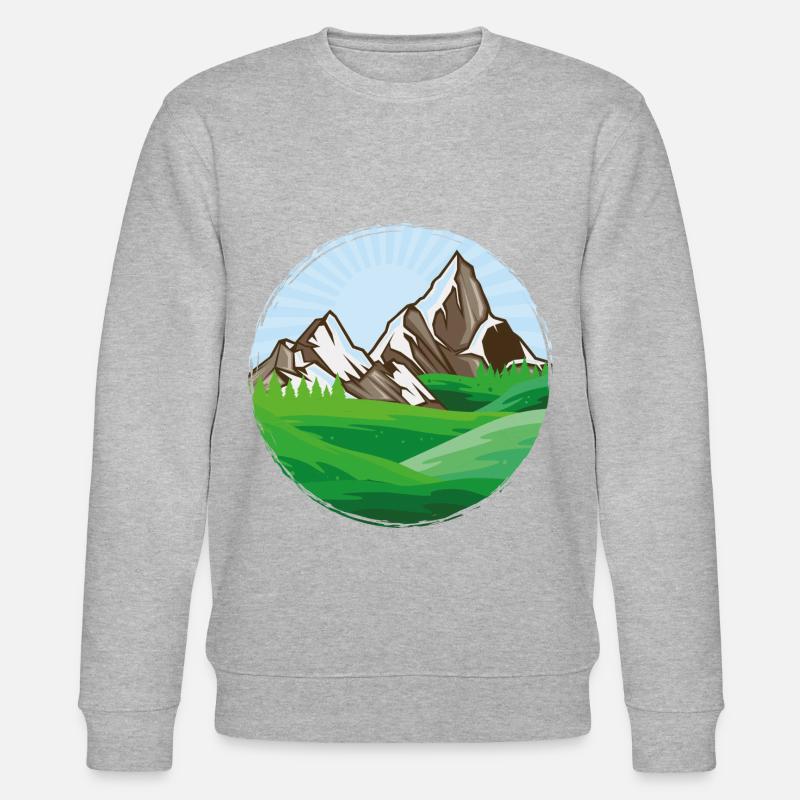 Mountains Nature - Stanley/Stella CHANGER Unisex Organic Sweatshirt - heather grey