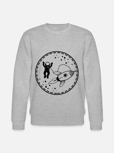 Astronaut - Rocket Space Cosmos - Stanley/Stella CHANGER Unisex Organic Sweatshirt - heather grey