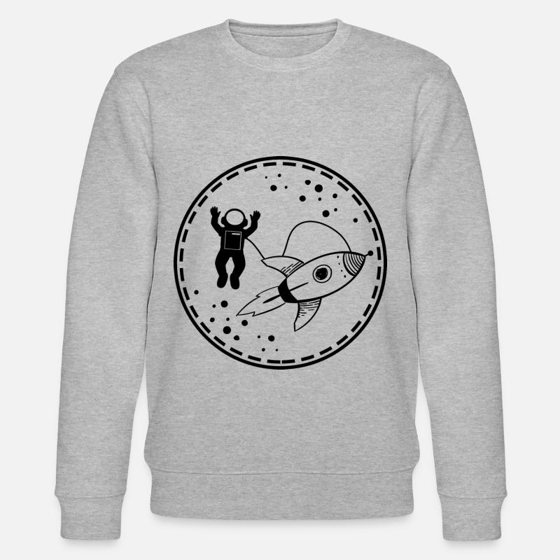 Astronaut - Rocket Space Cosmos - Stanley/Stella CHANGER Unisex Organic Sweatshirt - heather grey