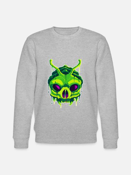 A Frightening Yugoloth Extraterrestrial Design - Stanley/Stella CHANGER Unisex Organic Sweatshirt - heather grey