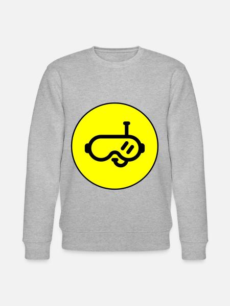 Diving goggles circle - Stanley/Stella CHANGER Unisex Organic Sweatshirt - heather grey
