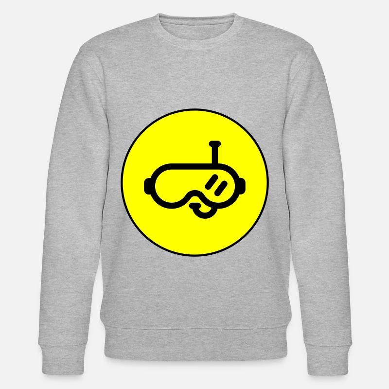 Taucherbrille Kreis - Stanley/Stella Unisex Bio-Sweatshirt CHANGER  - Grau meliert