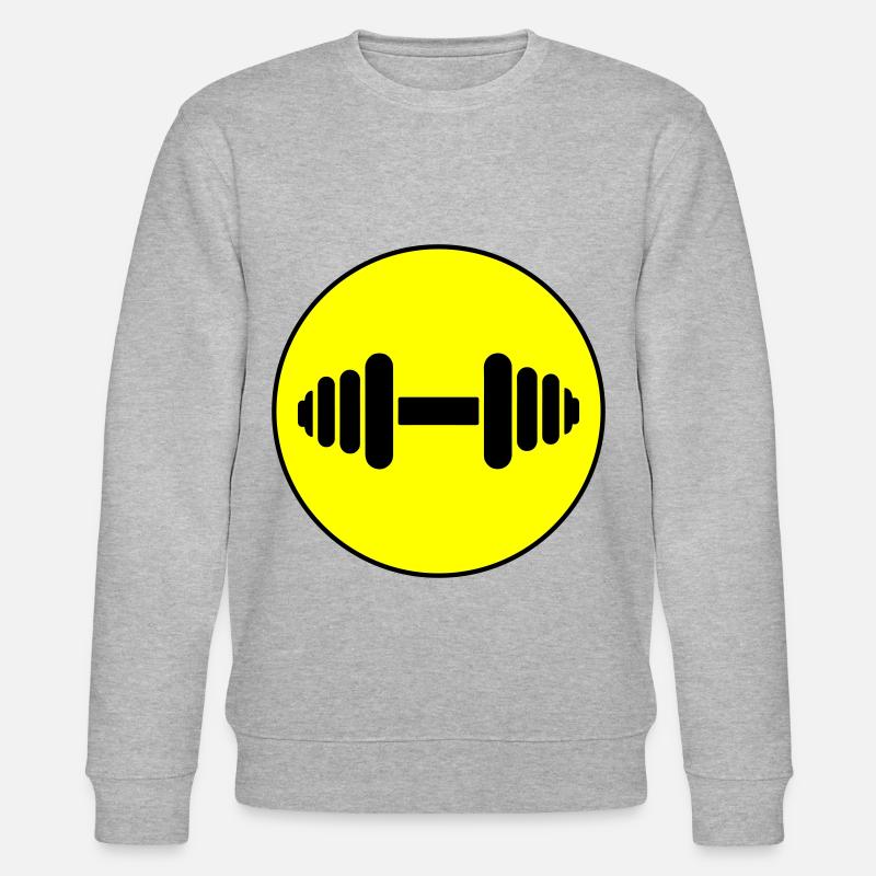 Icône de poids d’haltères - Sweat bio CHANGER Stanley/Stella Unisexe - gris chiné