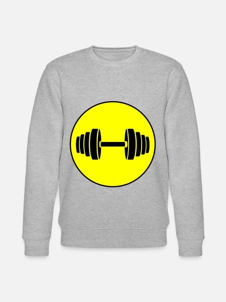 Dumbbell weight circle - Stanley/Stella CHANGER Unisex Organic Sweatshirt - heather grey