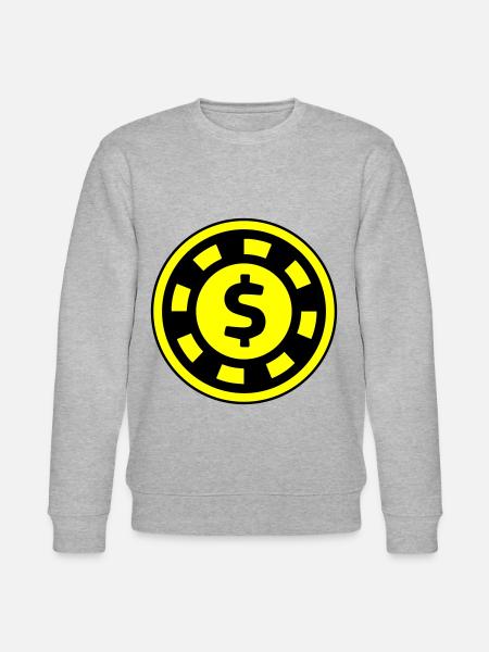 Poker Chip Circle - Stanley/Stella CHANGER Unisex Organic Sweatshirt - heather grey