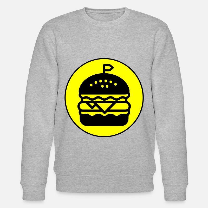 Cercle d’icônes de hamburger - Sweat bio CHANGER Stanley/Stella Unisexe - gris chiné