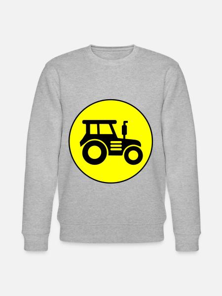 Tractor icon circle - Stanley/Stella CHANGER Unisex Organic Sweatshirt - heather grey