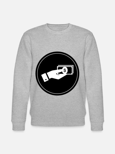 Geld Icon - Stanley/Stella Unisex Bio-Sweatshirt CHANGER - Grau meliert