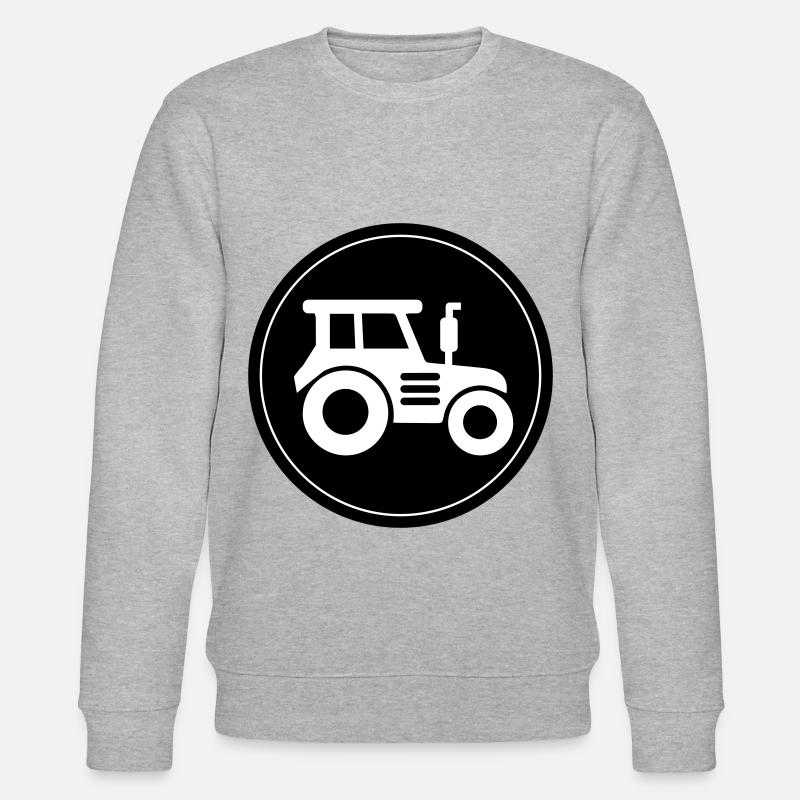 Tractor icon circle - Stanley/Stella CHANGER Unisex Organic Sweatshirt - heather grey