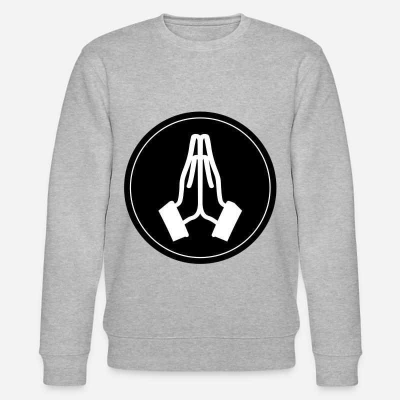 Cercle des mains de prière - Sweat bio CHANGER Stanley/Stella Unisexe - gris chiné