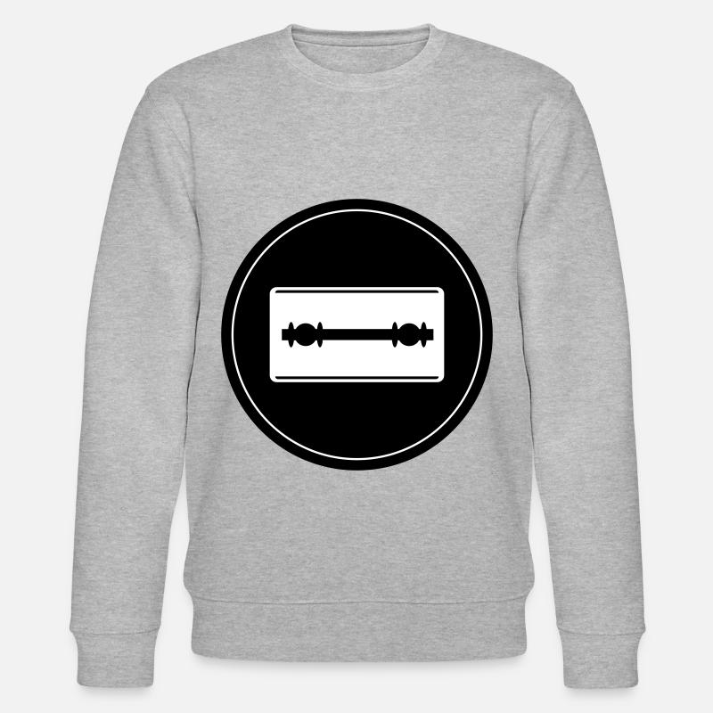 Rasierklinge Icon Kreis - Stanley/Stella Unisex Bio-Sweatshirt CHANGER  - Grau meliert