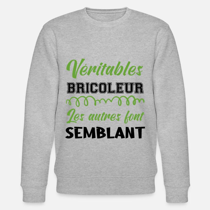 Véritable bricoleur niveau - Sweat bio CHANGER Stanley/Stella Unisexe - gris chiné