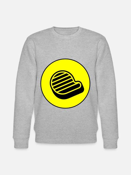 Meat steak symbol - Stanley/Stella CHANGER Unisex Organic Sweatshirt - heather grey