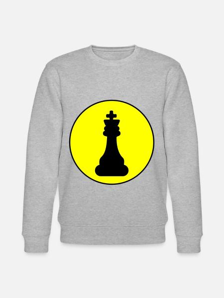 Chess piece King - Stanley/Stella CHANGER Unisex Organic Sweatshirt - heather grey