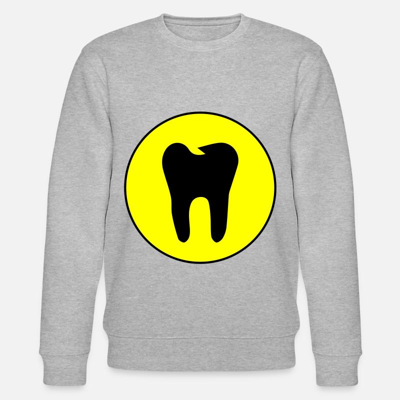 Tooth icon symbol - Stanley/Stella CHANGER Unisex Organic Sweatshirt - heather grey