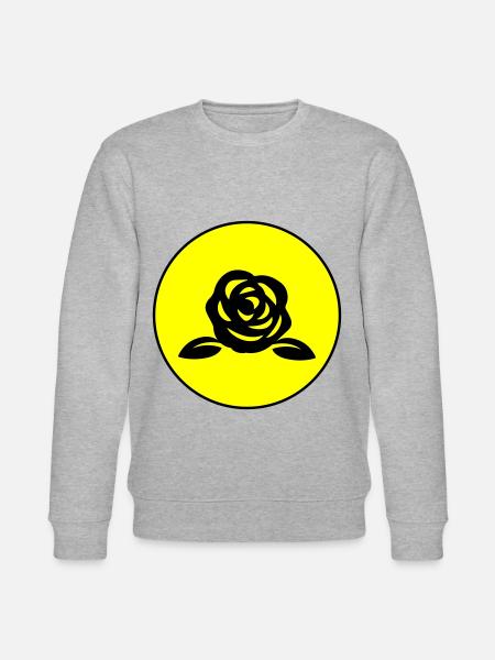 Rose symbol - Stanley/Stella CHANGER Unisex Organic Sweatshirt - heather grey