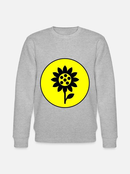 Sunflower Icon Icon - Stanley/Stella CHANGER Unisex Organic Sweatshirt - heather grey