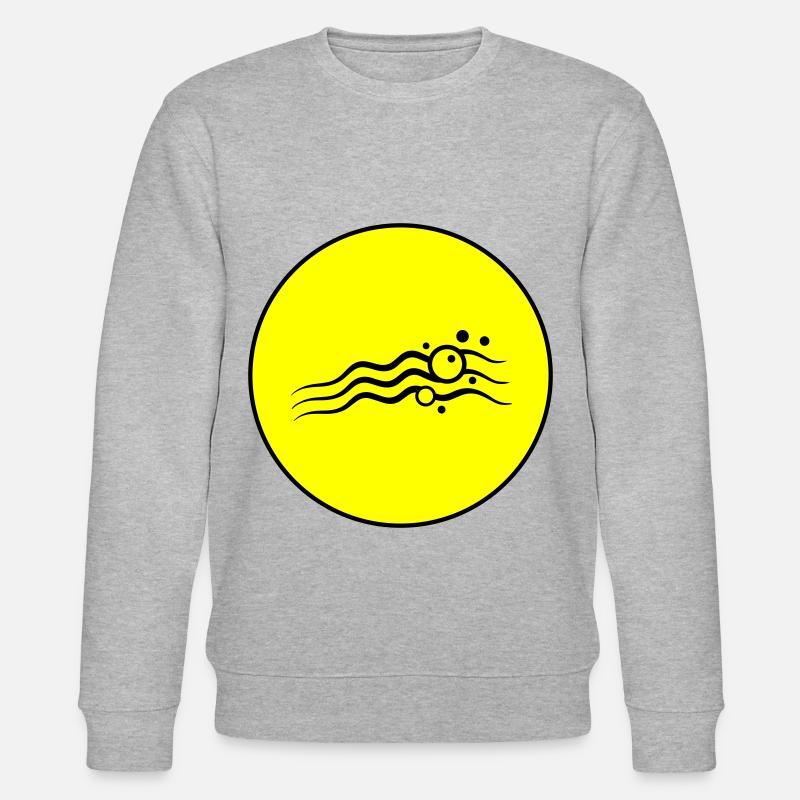 Welle icon symbol - Stanley/Stella Unisex Bio-Sweatshirt CHANGER  - Grau meliert