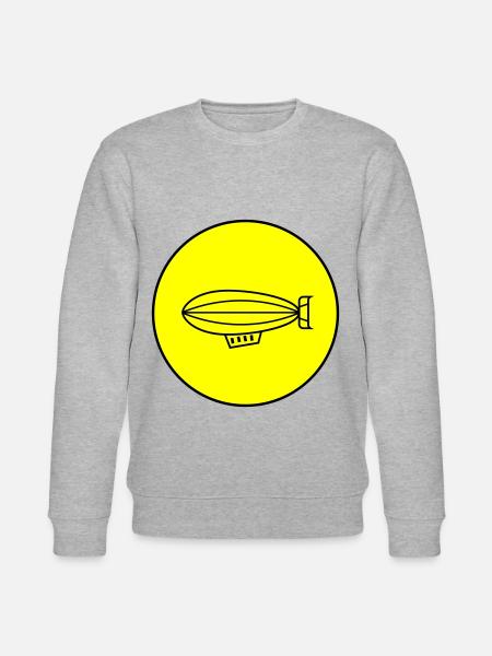 Zeppelin Icon Symbol - Stanley/Stella Unisex Bio-Sweatshirt CHANGER - Grau meliert