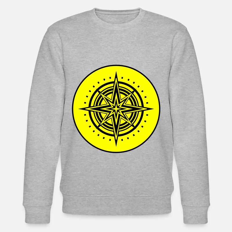Compass icon icon - Stanley/Stella CHANGER Unisex Organic Sweatshirt - heather grey
