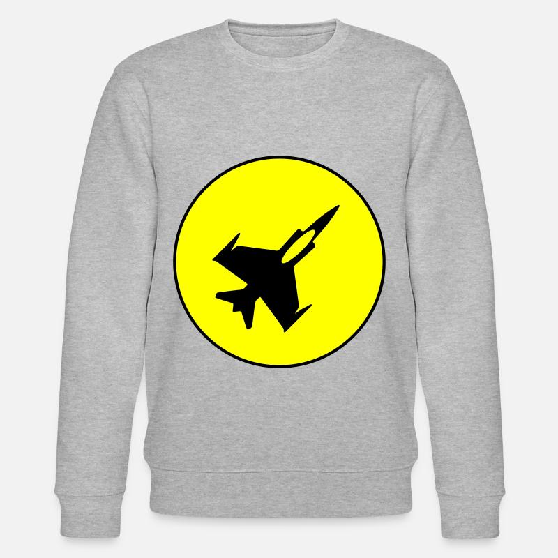Flugzeug jet symbol - Stanley/Stella Unisex Bio-Sweatshirt CHANGER  - Grau meliert