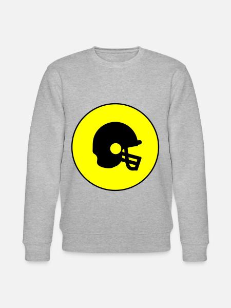 Football Helmet icon - Stanley/Stella CHANGER Unisex Organic Sweatshirt - heather grey