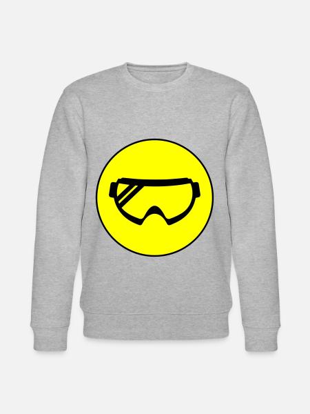 Ski goggles icon - Stanley/Stella CHANGER Unisex Organic Sweatshirt - heather grey