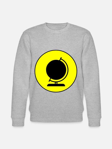 Globe icon icon - Stanley/Stella CHANGER Unisex Organic Sweatshirt - heather grey