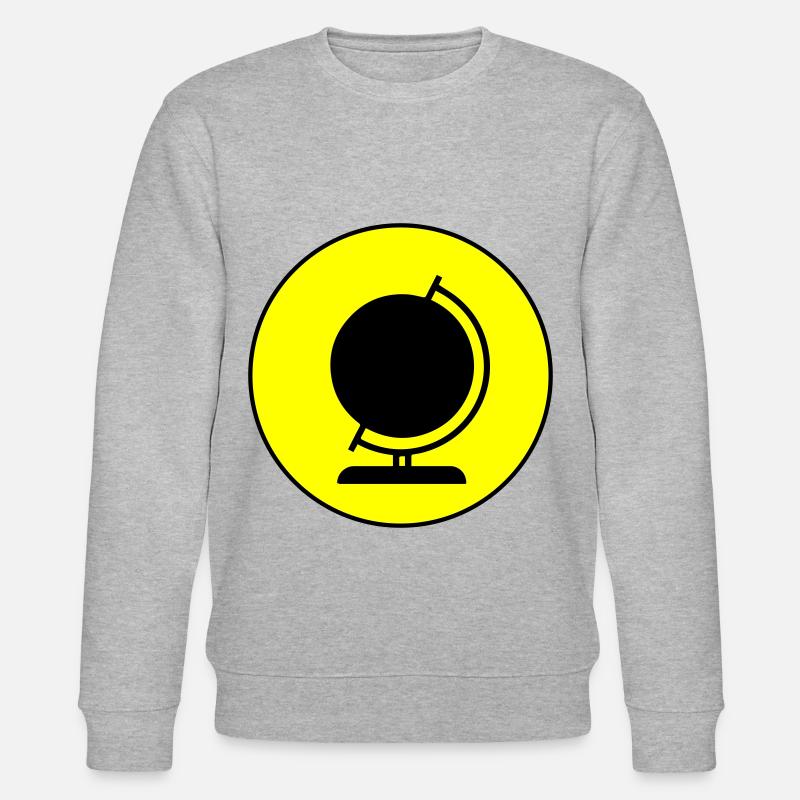 Globus symbol icon - Stanley/Stella Unisex Bio-Sweatshirt CHANGER  - Grau meliert