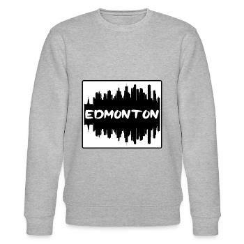 Edmonton Canada Skyline Silhouette Souvenir de voyage - Sweat bio CHANGER Stanley/Stella Unisexe - gris chiné - Devant - Nik (191cm) & Marisol (170cm)