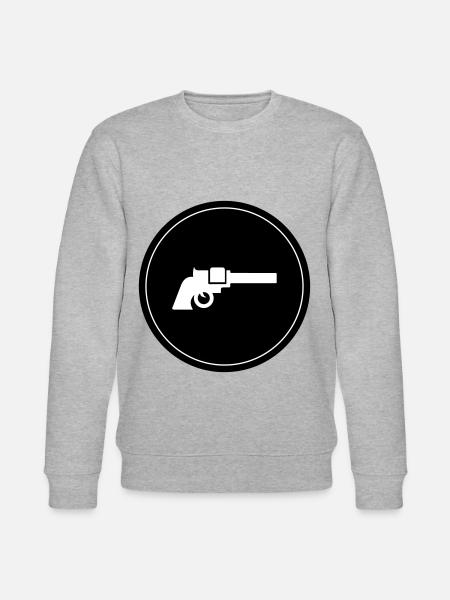 waffe symbol pistole - Stanley/Stella Unisex Bio-Sweatshirt CHANGER - Grau meliert