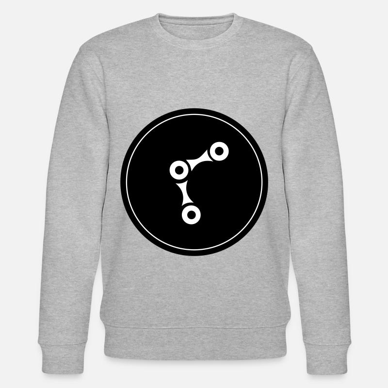 Fahrrad Radfahren Kette - Stanley/Stella Unisex Bio-Sweatshirt CHANGER  - Grau meliert