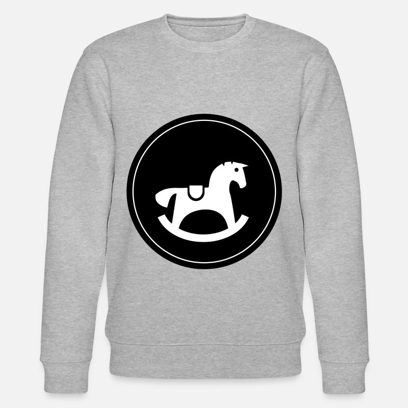 Schauckelpferd Spielzeug Baby - Stanley/Stella Unisex Bio-Sweatshirt CHANGER  - Grau meliert
