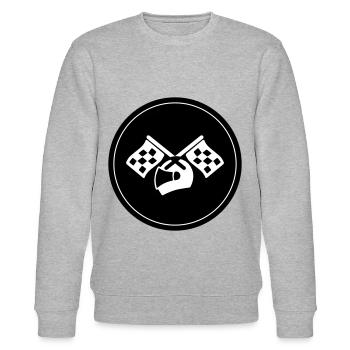 Racer helmet - Stanley/Stella CHANGER Unisex Organic Sweatshirt - heather grey - Front - Nik (191cm) & Marisol (170cm)