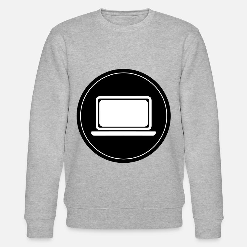 Laptop Pc Büro - Stanley/Stella Unisex Bio-Sweatshirt CHANGER  - Grau meliert
