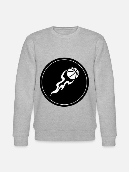 Basketball flame - Stanley/Stella CHANGER Unisex Organic Sweatshirt - heather grey