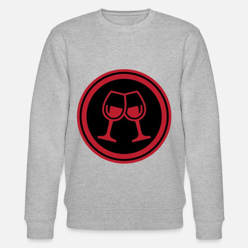 Wein Gläser - Stanley/Stella Unisex Bio-Sweatshirt CHANGER  - Grau meliert