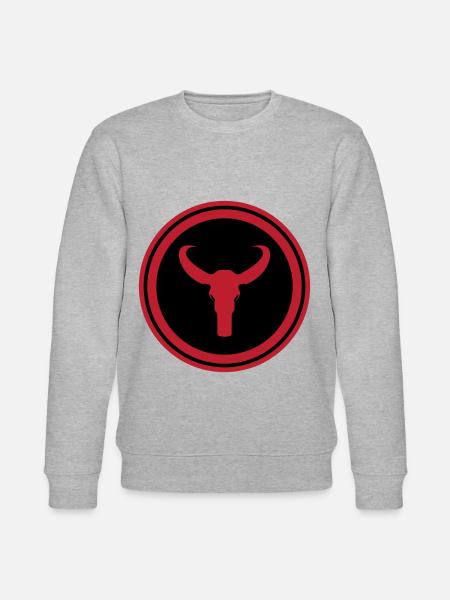 Bull skeleton - Stanley/Stella CHANGER Unisex Organic Sweatshirt - heather grey