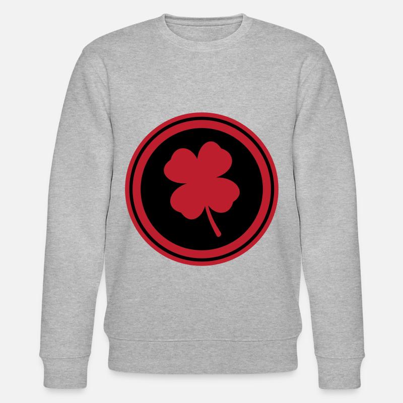 Kleeblatt Symbol - Stanley/Stella Unisex Bio-Sweatshirt CHANGER  - Grau meliert