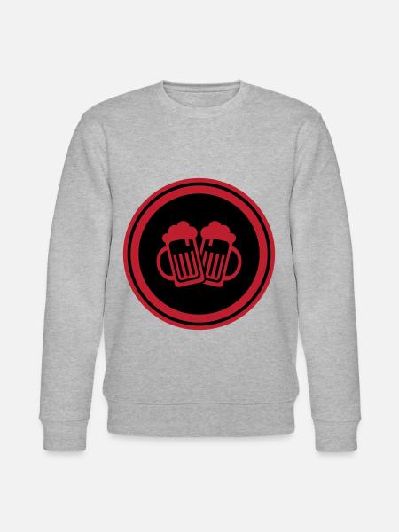 Bierglas Symbol - Stanley/Stella Unisex Bio-Sweatshirt CHANGER  - Grau meliert