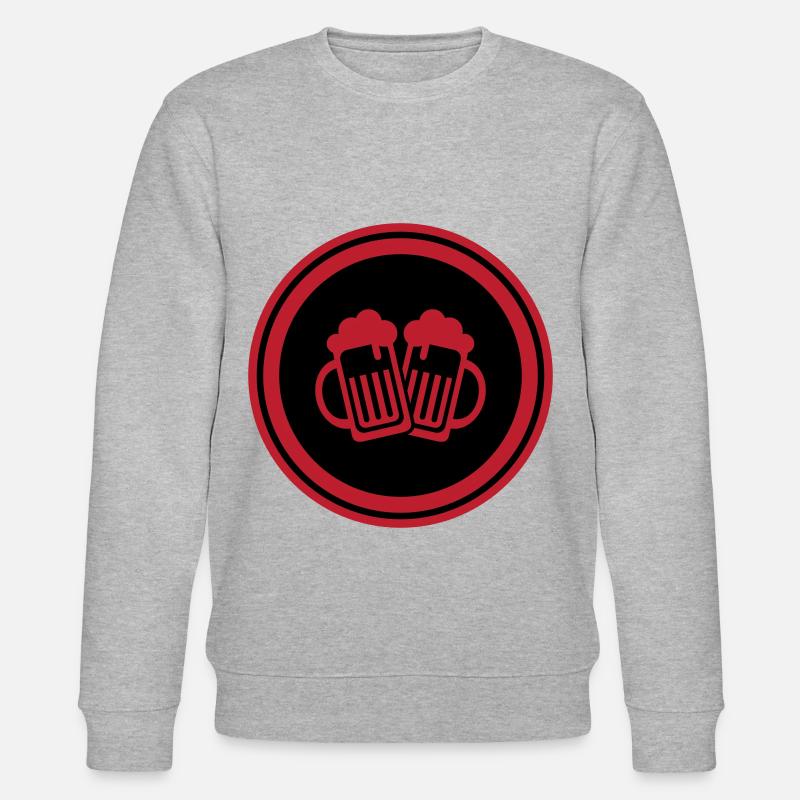 Bierglas Symbol - Stanley/Stella Unisex Bio-Sweatshirt CHANGER  - Grau meliert