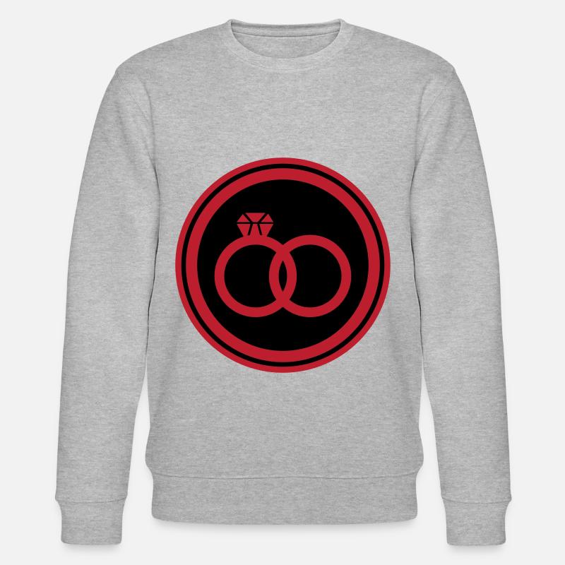 Wedding Rings Ring Wedding - Stanley/Stella CHANGER Unisex Organic Sweatshirt - heather grey