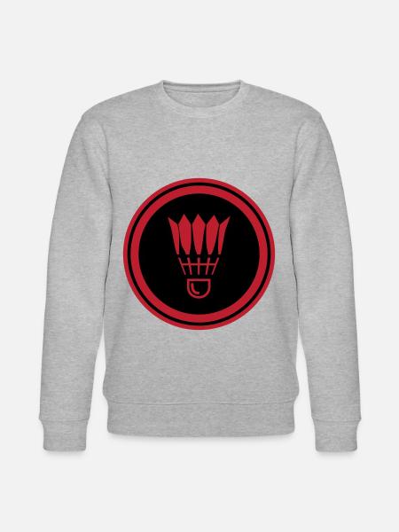 Badminton Symbol - Stanley/Stella CHANGER Unisex Organic Sweatshirt - heather grey