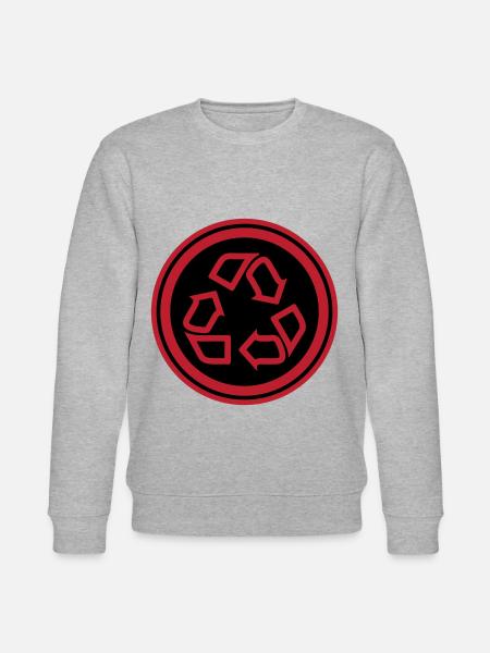 Recycling Symbol - Stanley/Stella CHANGER Unisex Organic Sweatshirt - heather grey