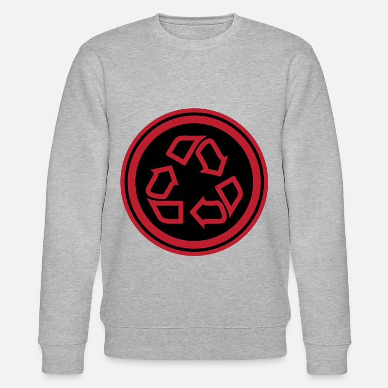 Recycling Symbol - Stanley/Stella Unisex Bio-Sweatshirt CHANGER  - Grau meliert