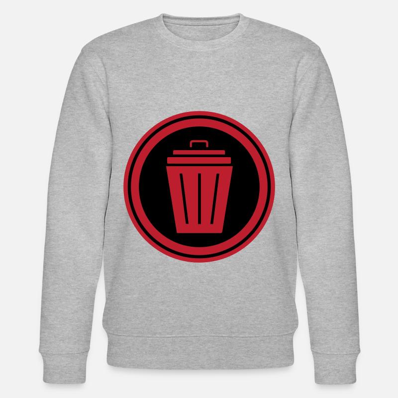 Mülltonne Symbol - Stanley/Stella Unisex Bio-Sweatshirt CHANGER  - Grau meliert