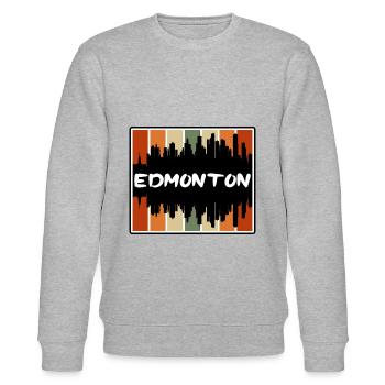 Edmonton Canada Skyline Silhouette Souvenir de voyage - Sweat bio CHANGER Stanley/Stella Unisexe - gris chiné - Devant - Nik (191cm) & Marisol (170cm)