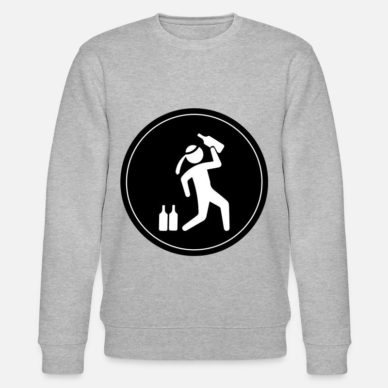 Drunk Party Drinking Circle - Stanley/Stella CHANGER Unisex Organic Sweatshirt - heather grey