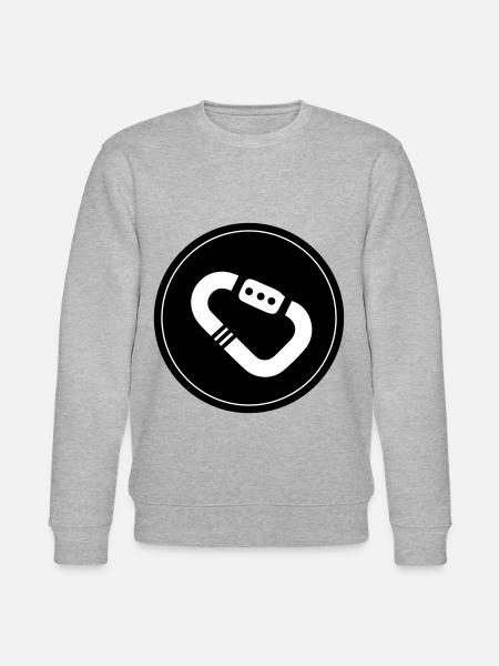 Climbing equipment carabiner circle - Stanley/Stella CHANGER Unisex Organic Sweatshirt - heather grey